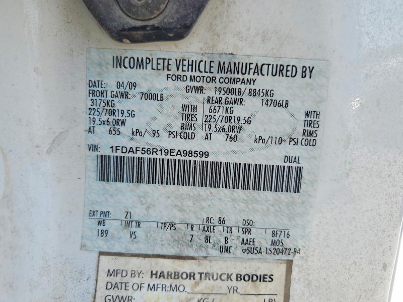 2009 FORD F550 VIN 1FDAF56R19EA98599 foto 9